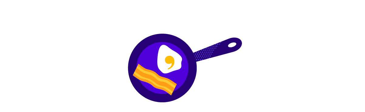 Pan with breakfast
