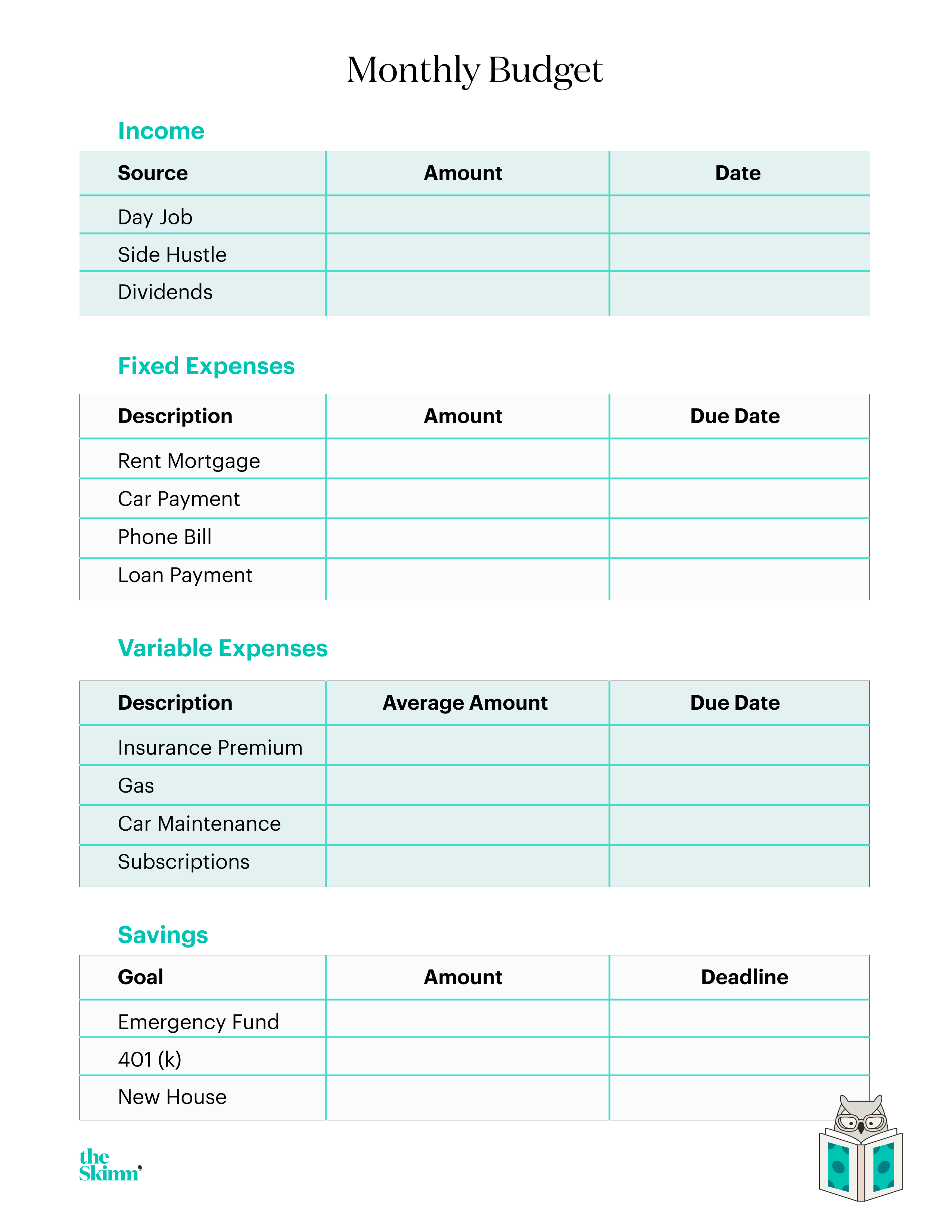 This Budget Worksheet Will Help You Reach Your Money Goals.