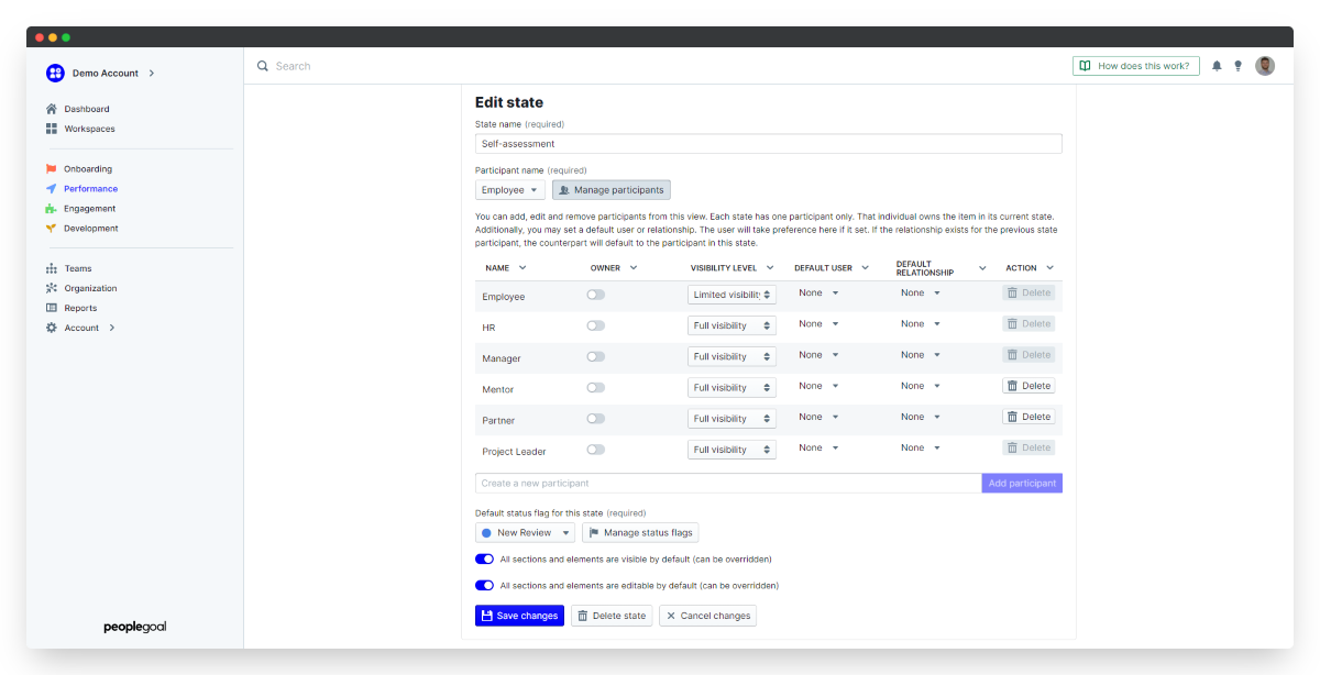 manage participants