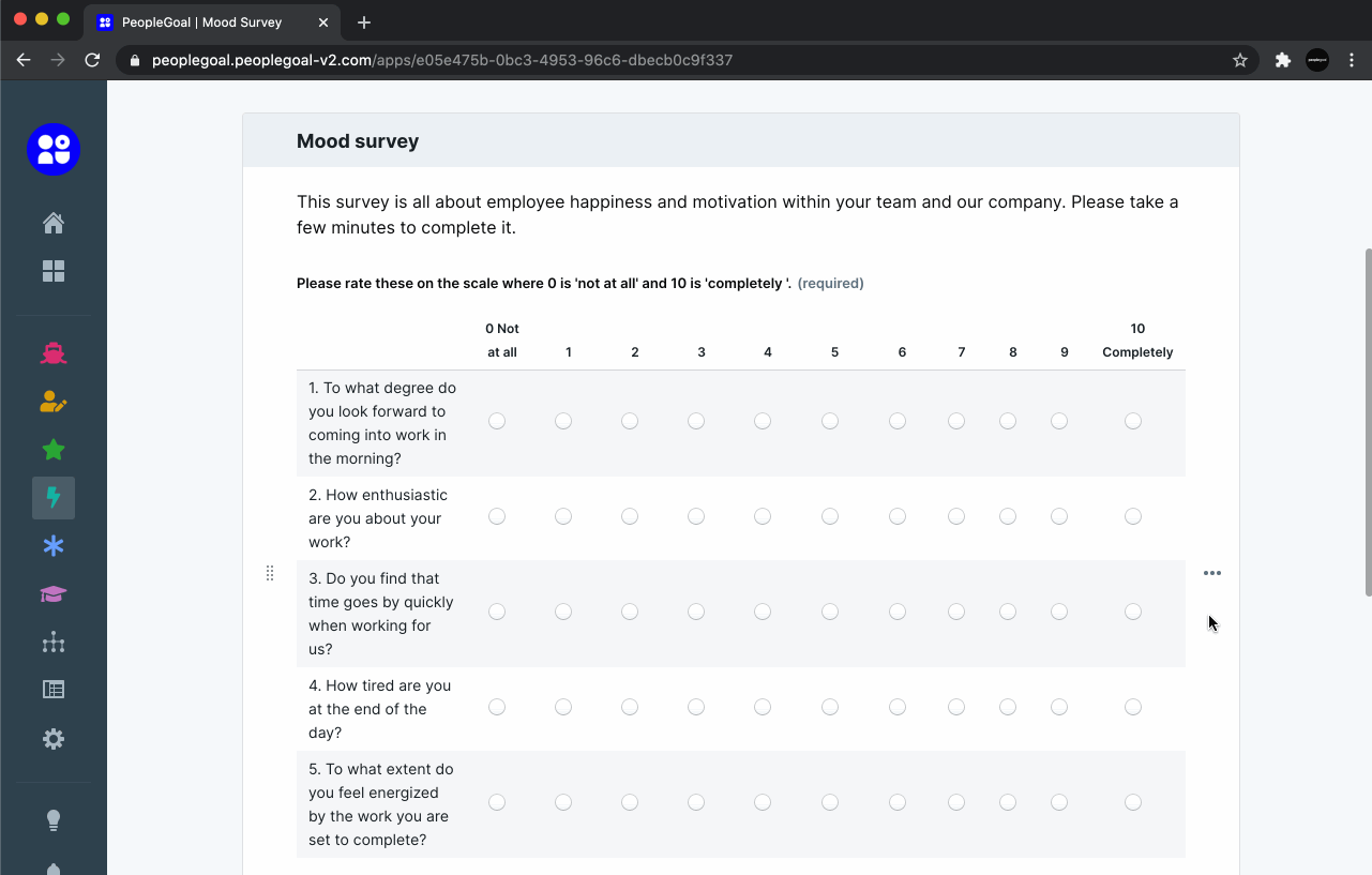 mood survey edit element peoplegoal