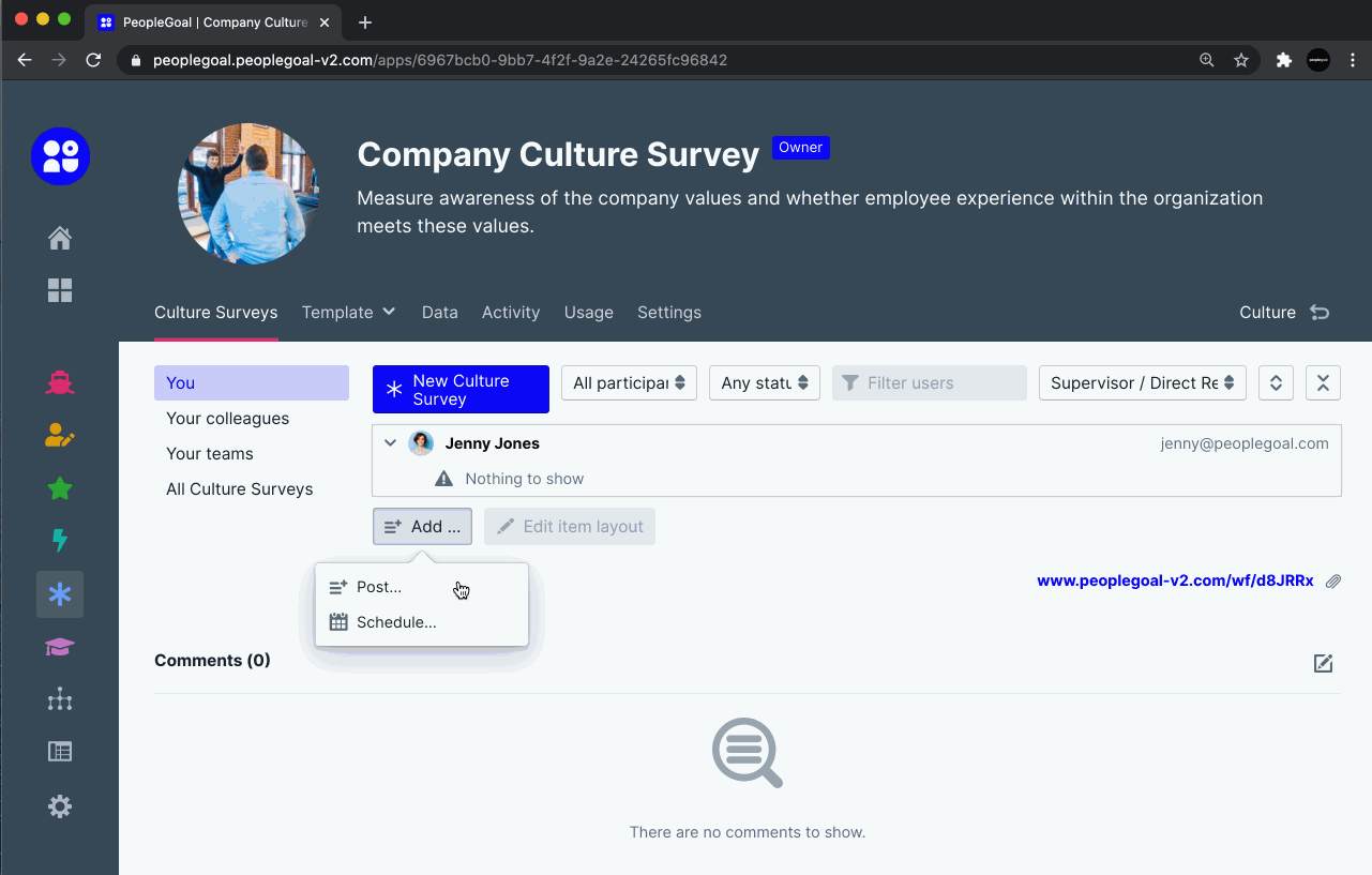 company culture survey schedule