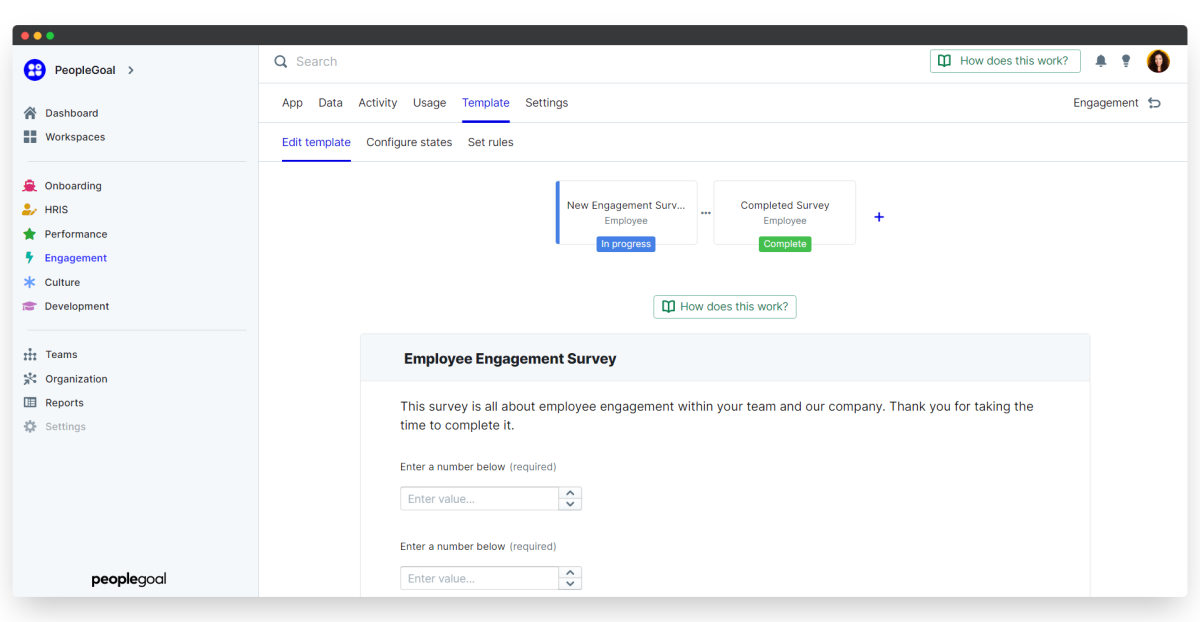 employee engagement survey - edit template
