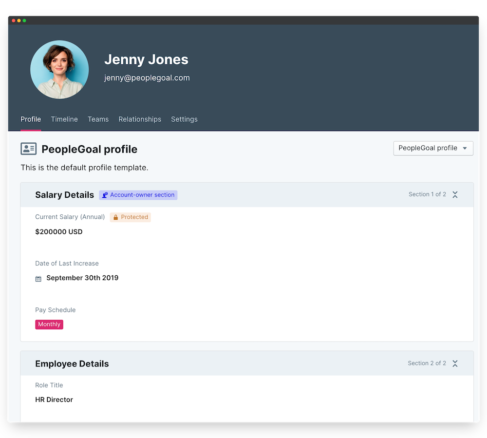 peoplegoal reviews profile template