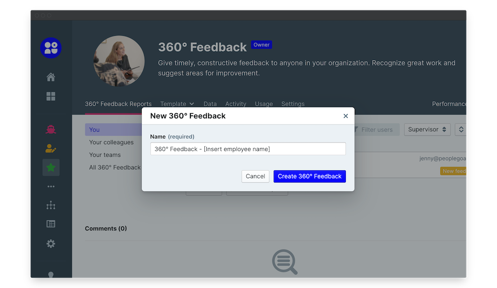 360 feedback launch