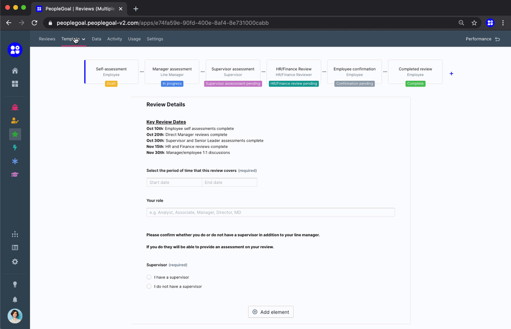 multiple manager reviews set participants