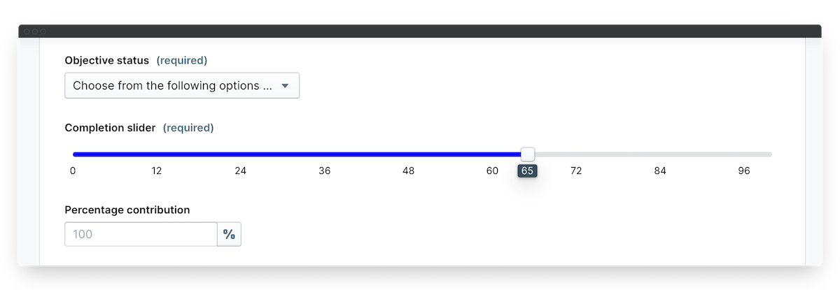 numerical okrs progress