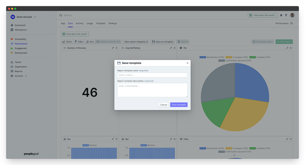 create a new report template