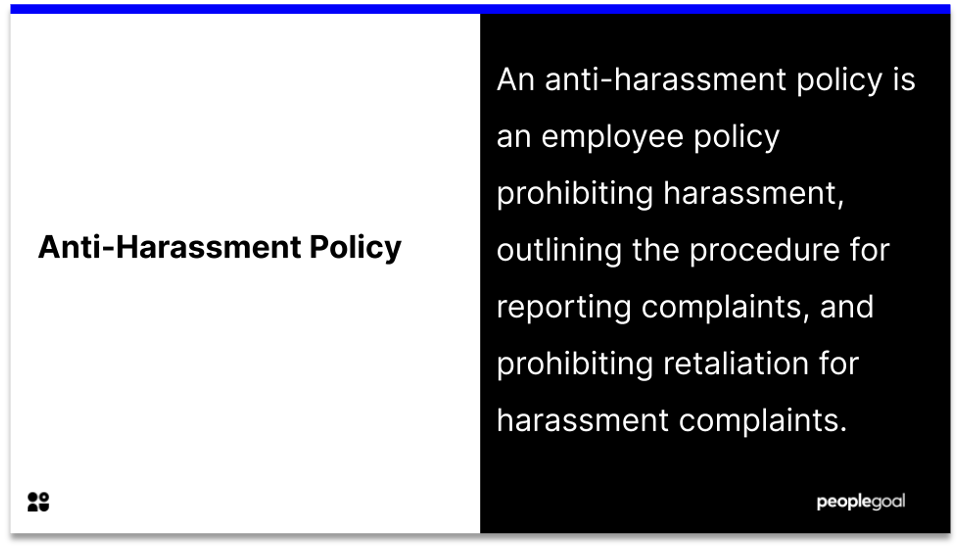 anti-harassment policy definition