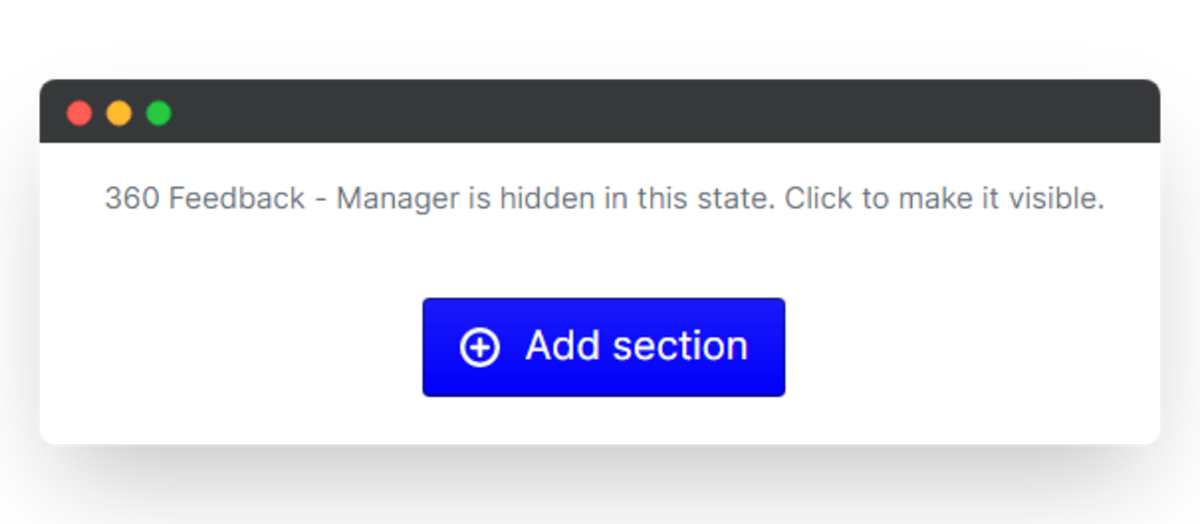360 feedback - add section
