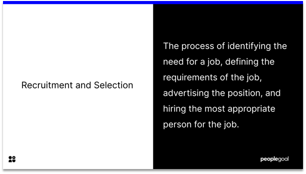 recruitment and selection policy - definition