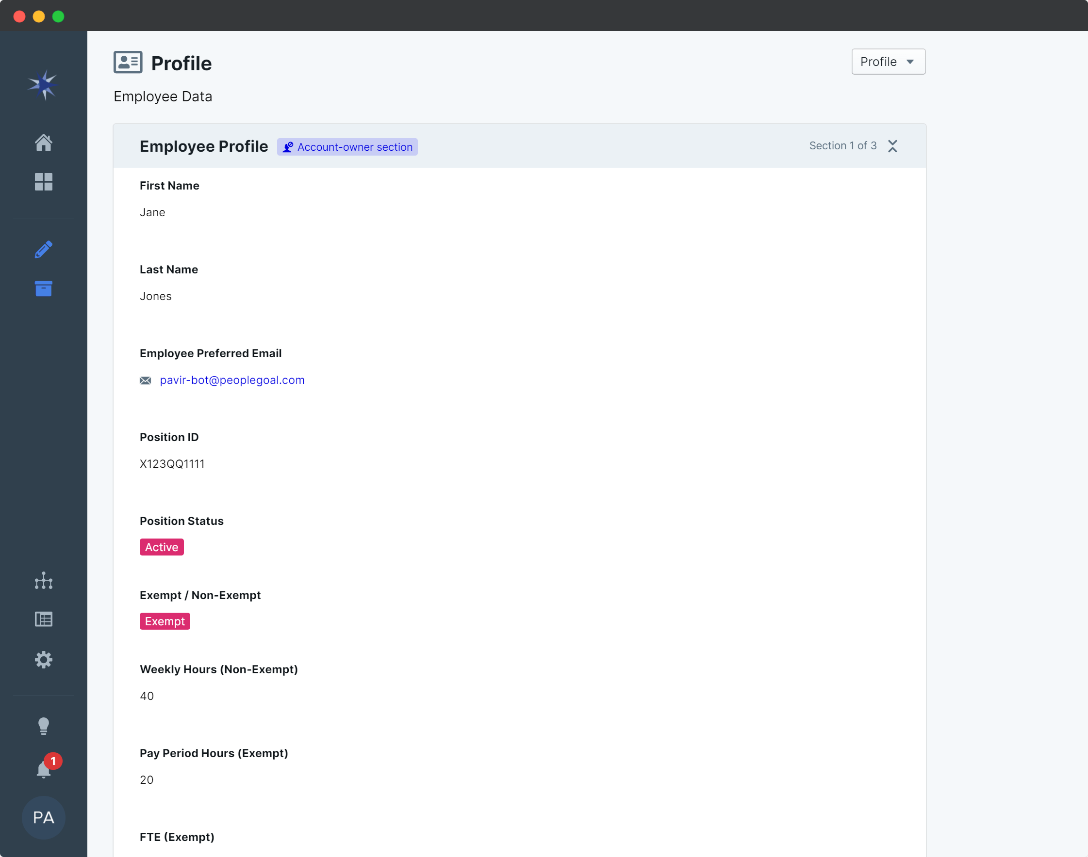 PeopleGoal ADP Workforce Now Custom Profiles