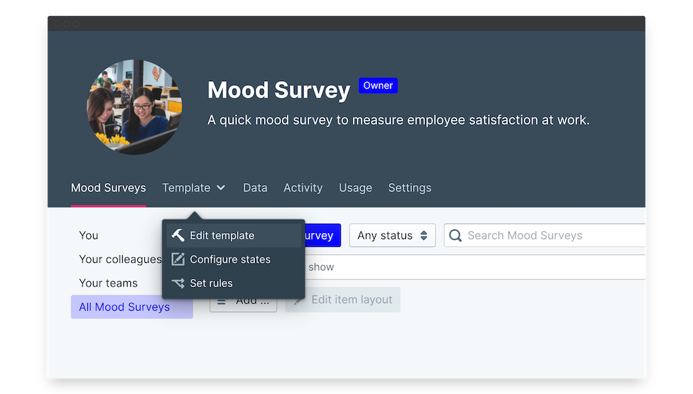 mood surveys edit template