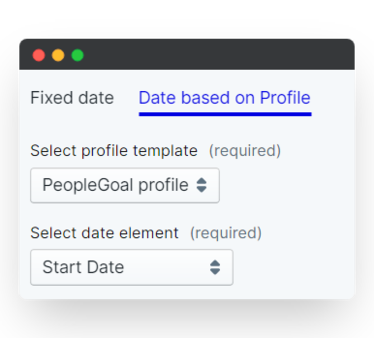 schedule - date based on profile