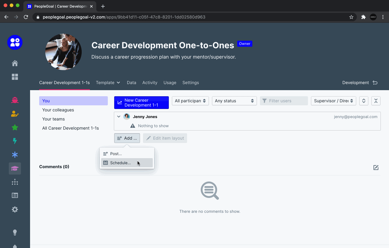 career development schedule