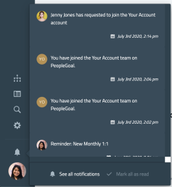 peoplegoal notifications menu