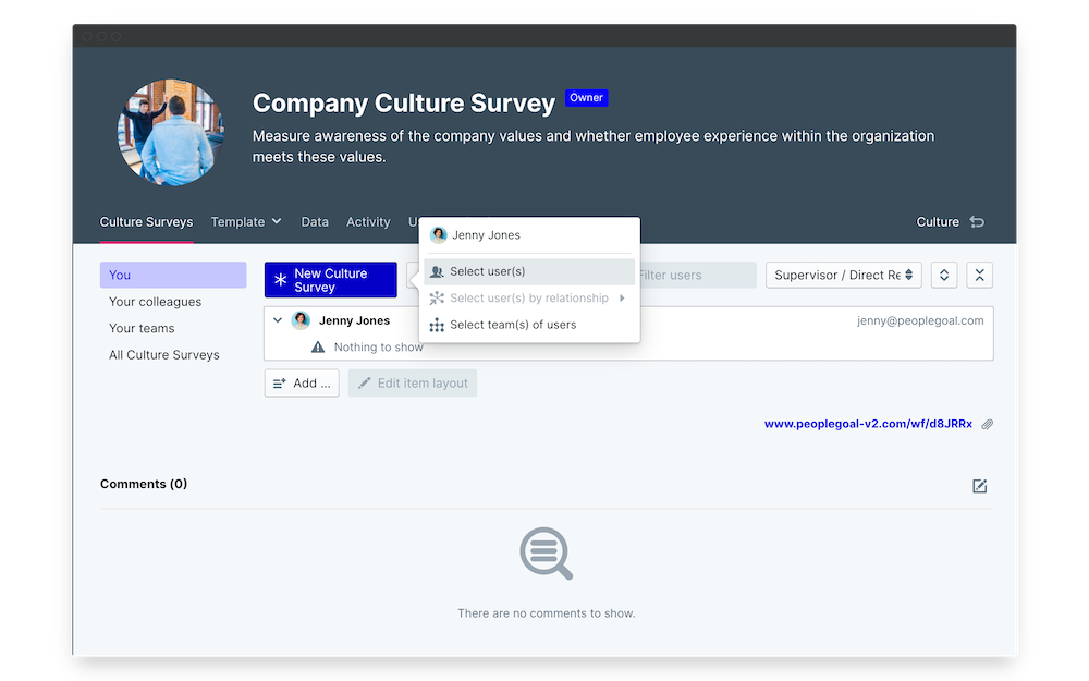 company culture survey launch