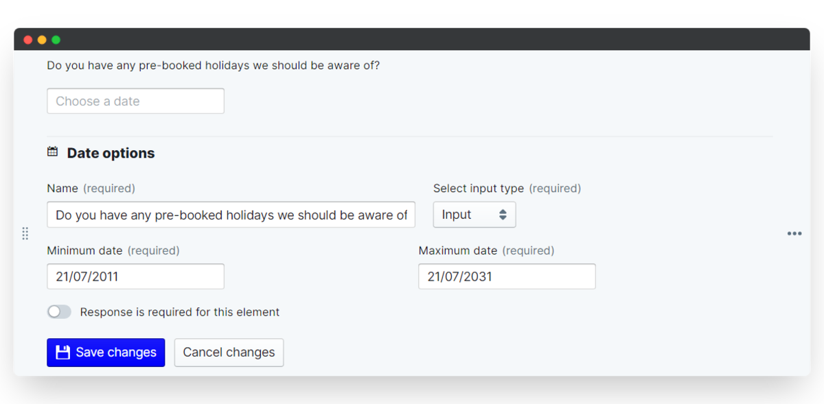 employee onboarding process - holiday question