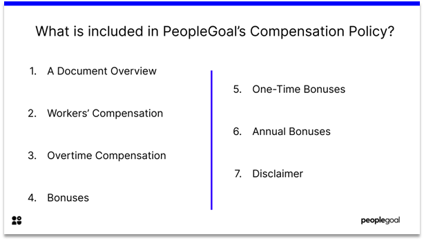 Compensation Policy - what is included