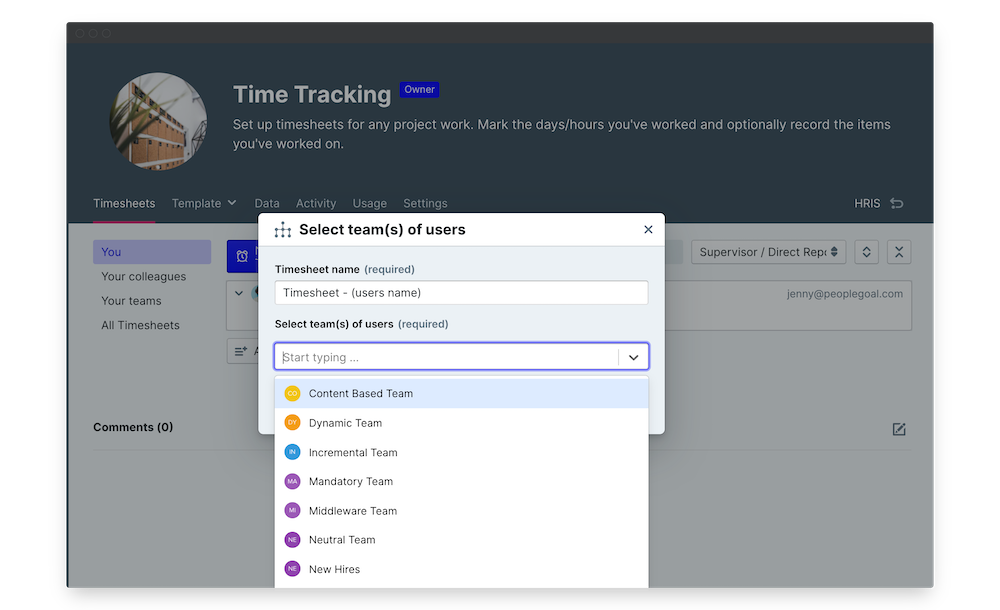 time tracking launch teams