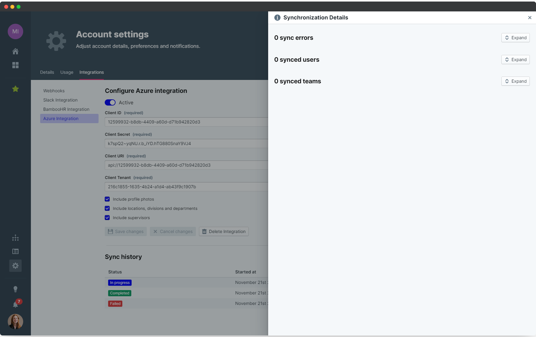 Step 6 Run first sync MS Azure AD to PeopleGoal