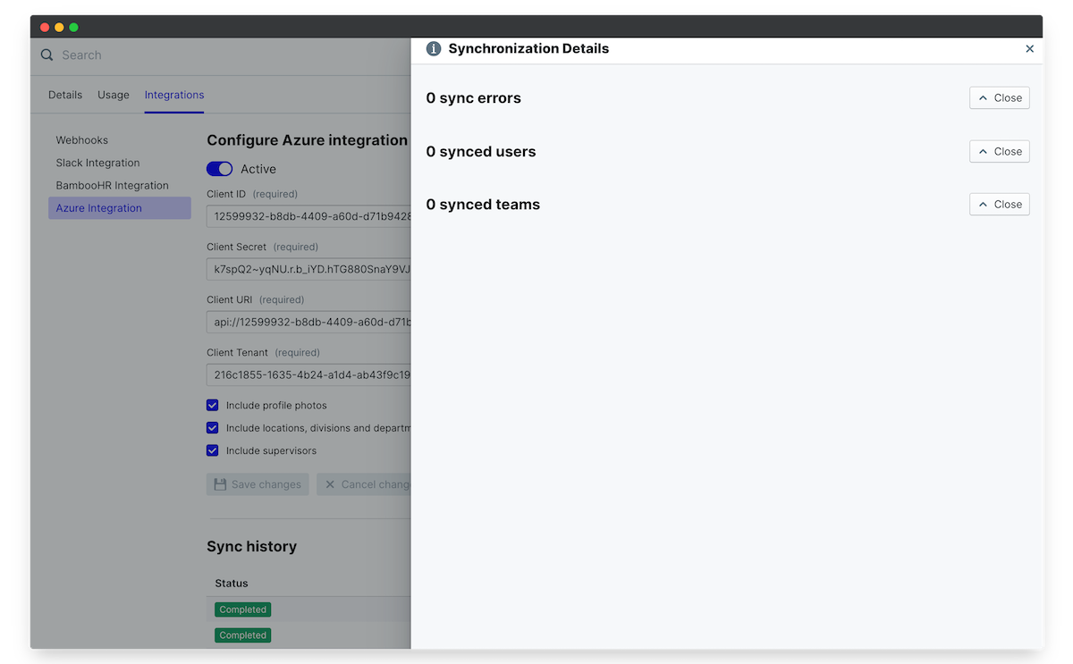 Step 6 Run first sync MS Azure AD to PeopleGoal