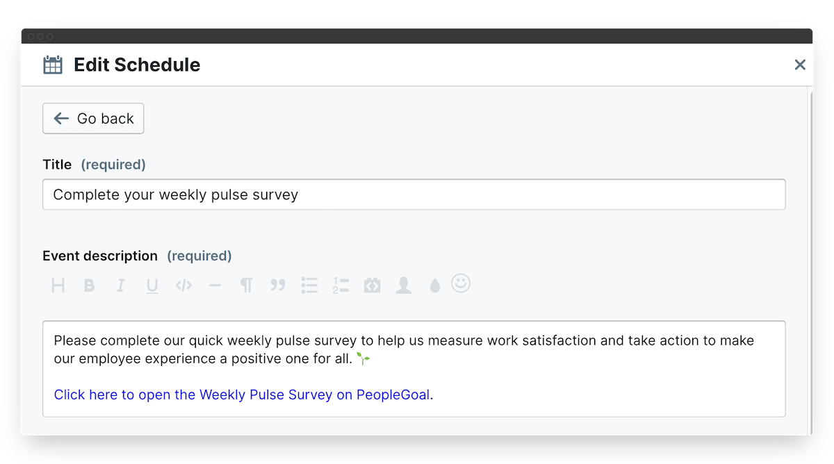 peoplegoal schedules event description