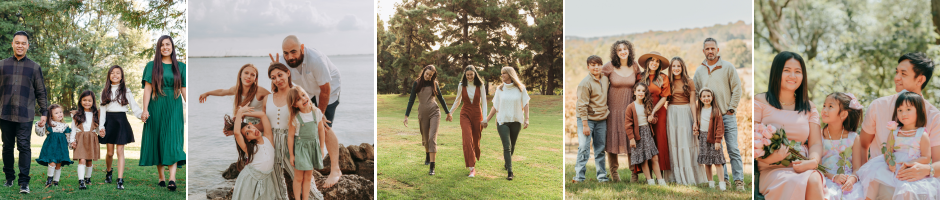 Rustic romantic family photoshoot outfit ideas