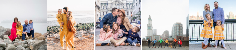 color coordinated family photoshoot outfit ideas
