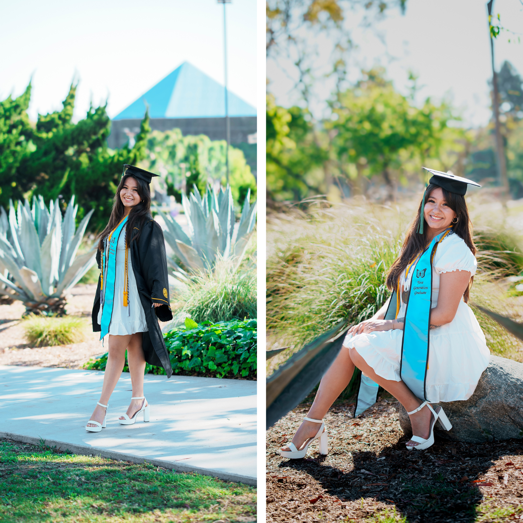 Graduate wearing a