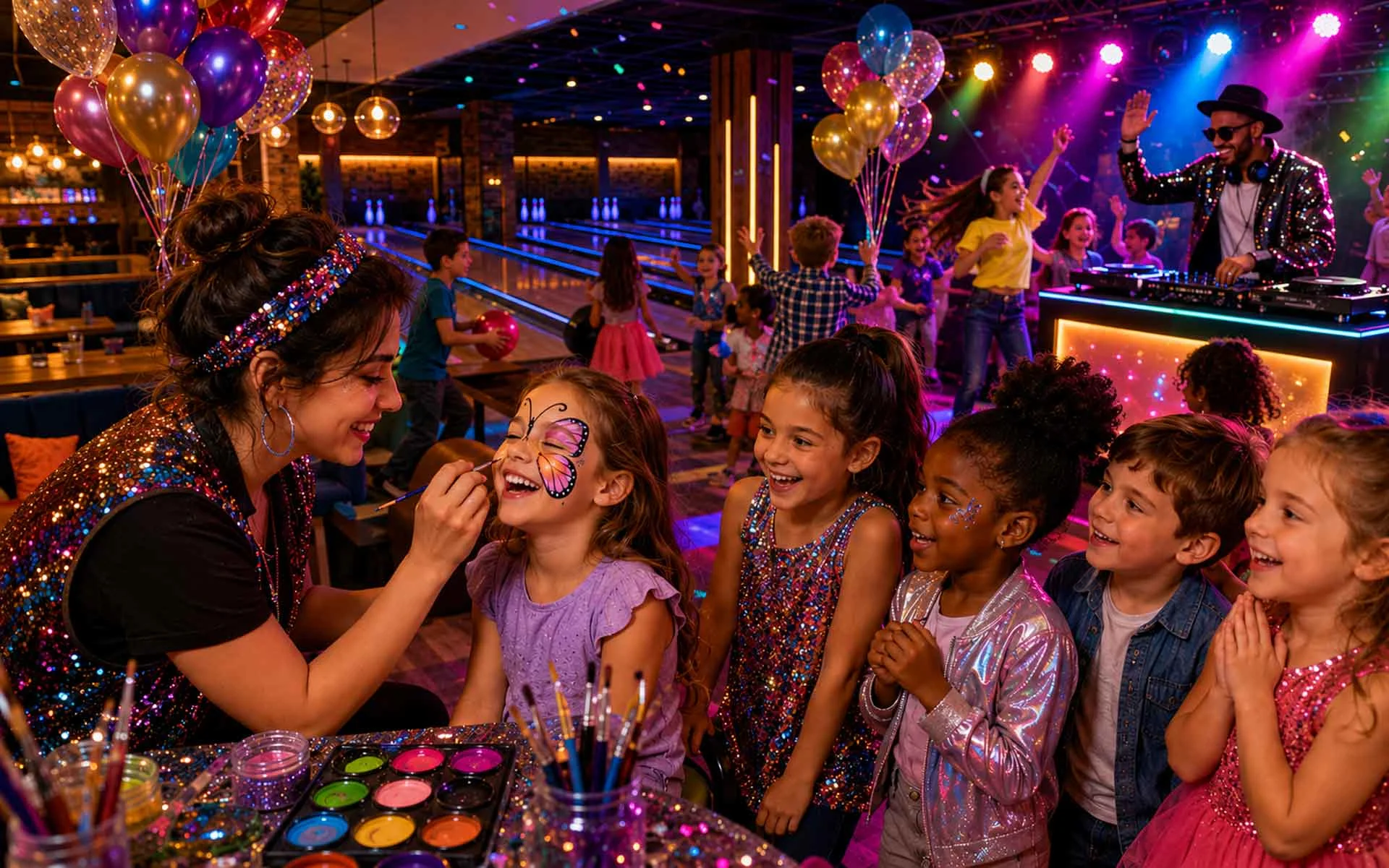 DJ, face painter, kids tattoo artist, great food, and unlimited fun all under one roof.