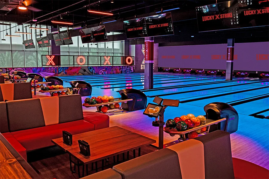 Bowling Alley Entertainment Center in Florida Lucky Strike Miami