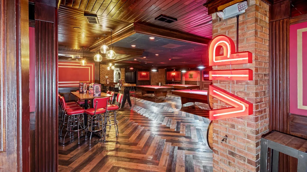 Entrance to VIP area at Lucky Strike Naperville