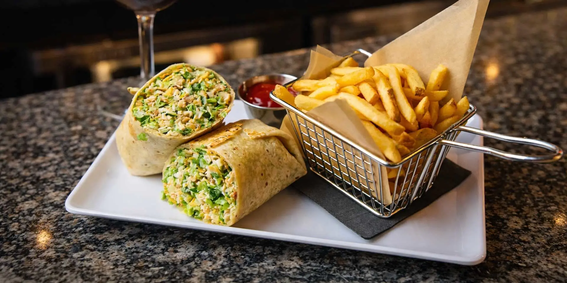 Chopped Chicken Caesar Wrap
