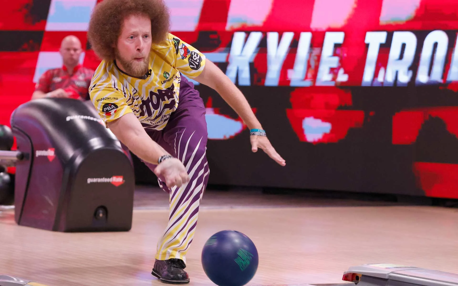 Kyle Troup bowling in a PBA tournament.