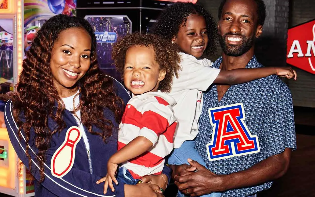 Family enjoying arcade games and quality time together at AMF Bowling, featuring parents and children creating fun memories during a family entertainment outing.