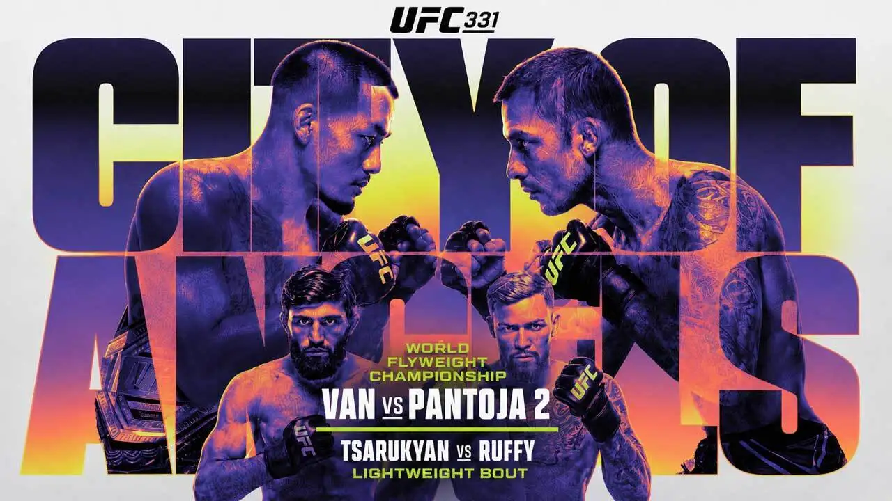 UFC 331 City of Angels promotion showing Van vs. Pantoja 2.
