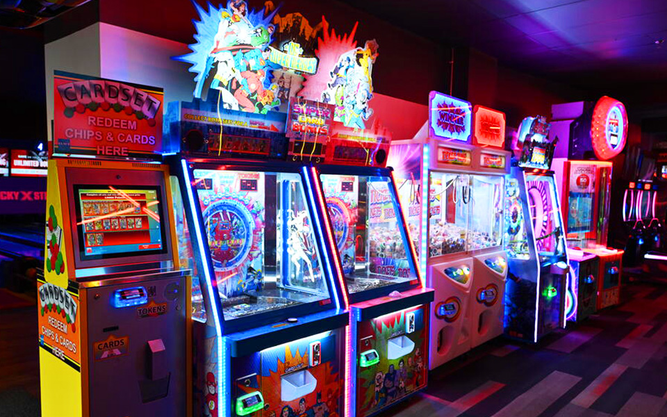 Colorful and large arcade games