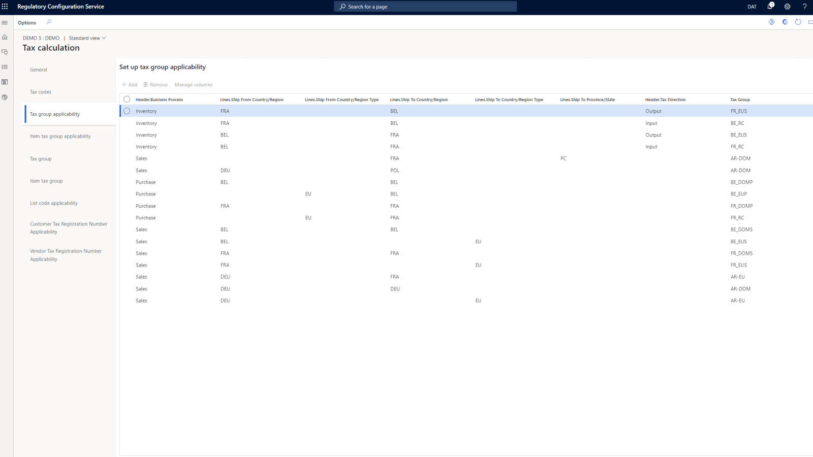 Image of tax calculation dashboard