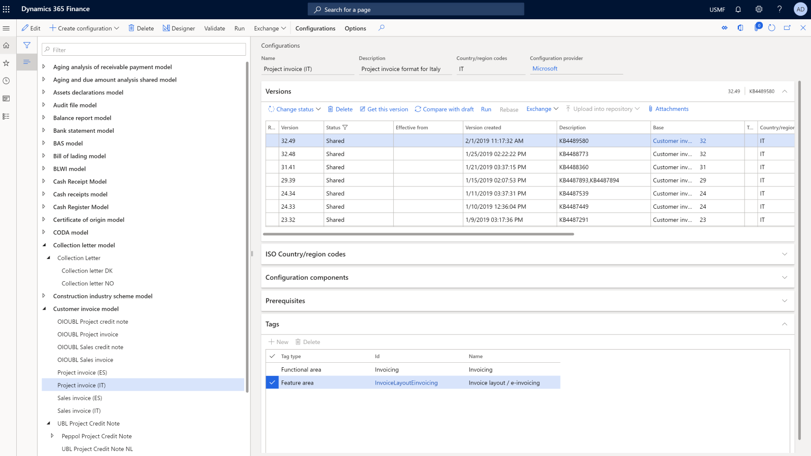 Image of dynamics 365 finance table