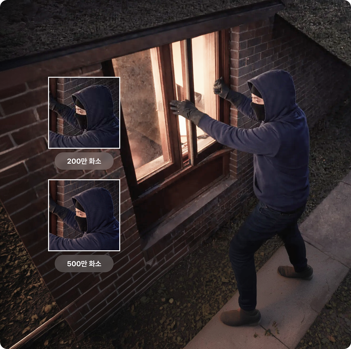 고화질 AI 영상모니터링 야간 촬영