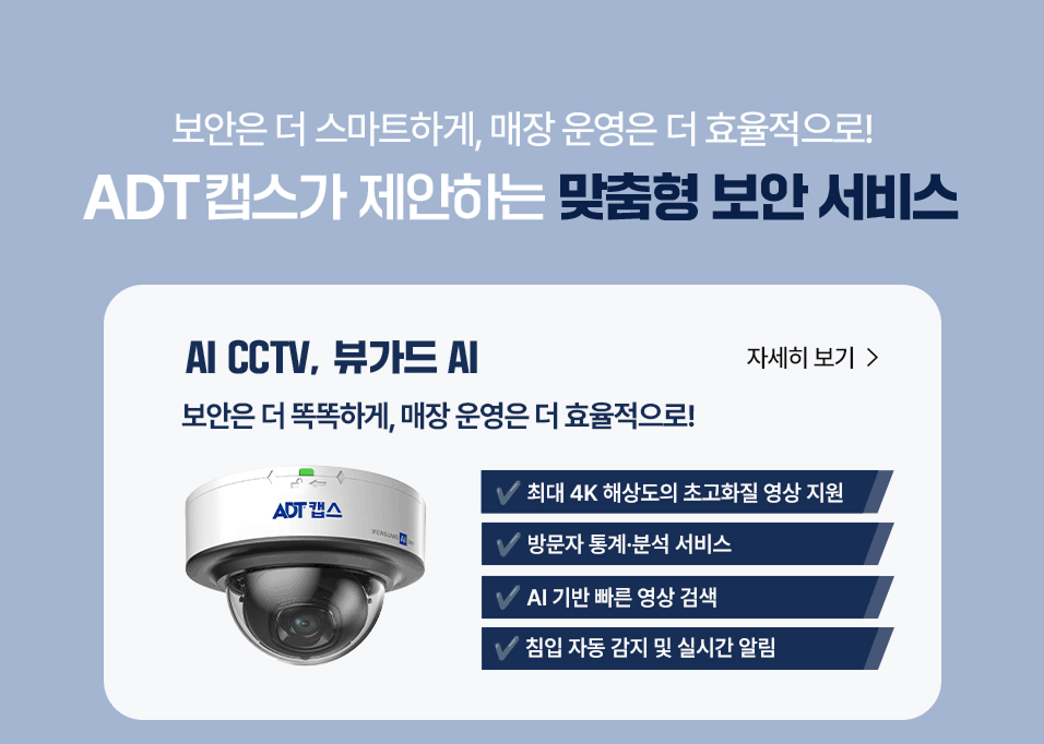 맞춤형 보안 서비스 AI CCTV