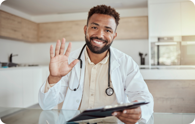 Thorough telehealth appointment illustration
