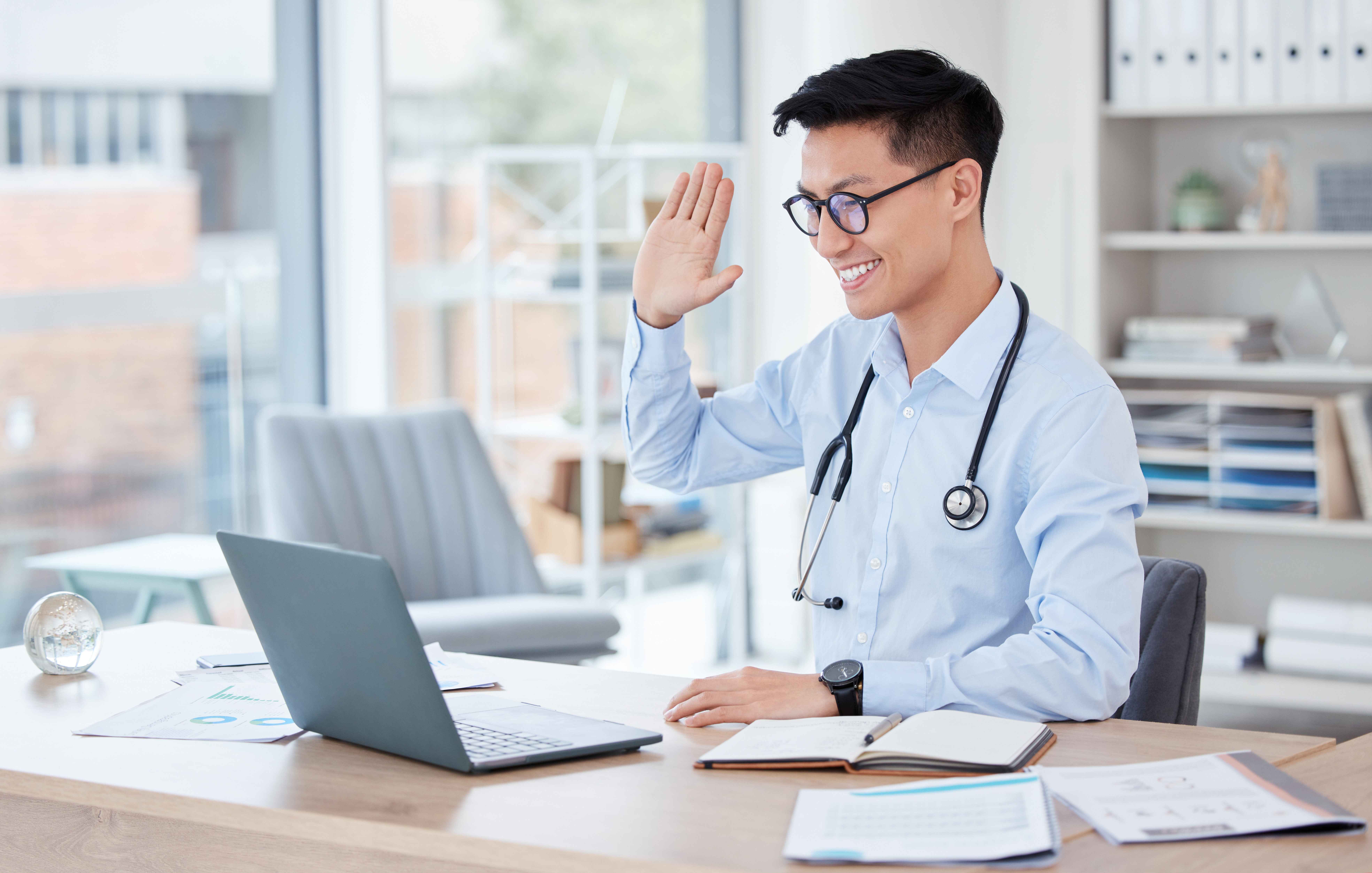Virtual care, delivered with  a human touch via EverlyCare illustration