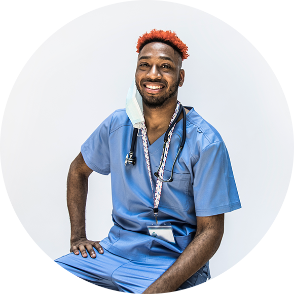 Doctor with orange hair smiling