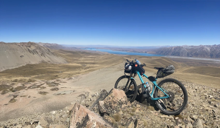 5. Ready to descend Two Thumb range towards Lake Tekapo