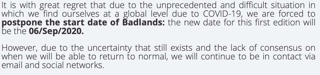 Badlands COVID