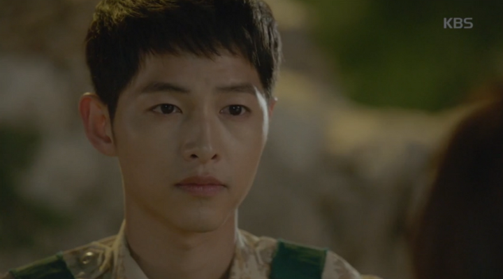 我該說什麼呢？要道歉，還是要告白？

太陽的後裔，金銀淑，宋仲基，宋慧喬，宋宋CP，撩妹，帥氣，心動，告白，韓劇名言，韓語名言