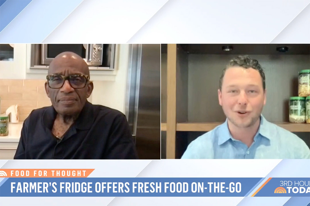 Image of Farmer's Fridge CEO Luke Saunders talking to Al Roker.