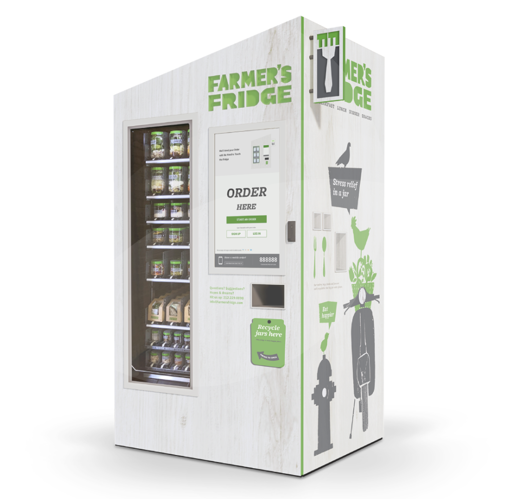 Image of a Farmer's Fridge smart vending machine