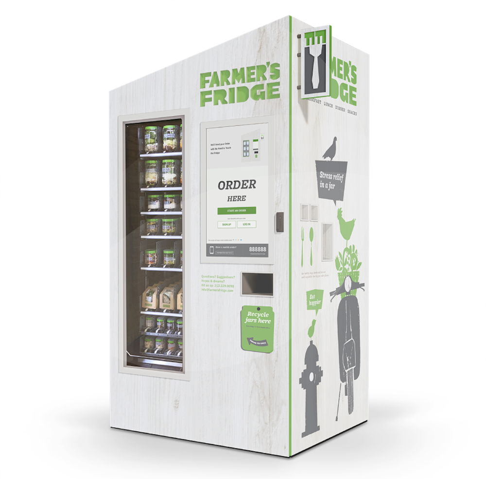 Image of a Farmer's Fridge smart vending machine